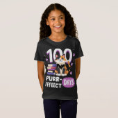 100 Purrfect dagen van de School T-shirt (Voorkant volledig)