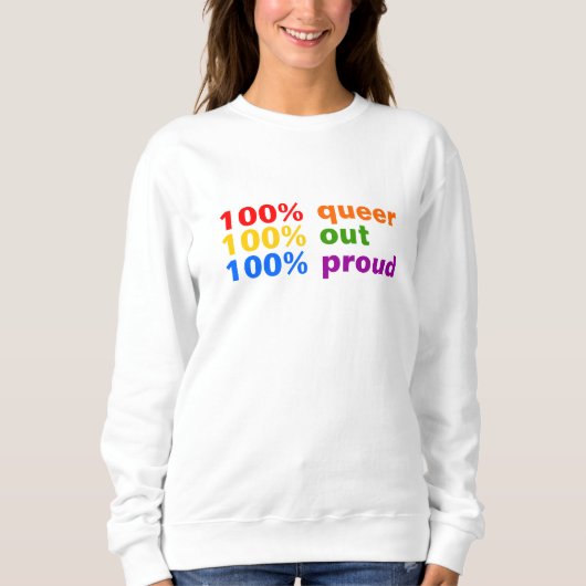100% Queer Trui (Voorkant)