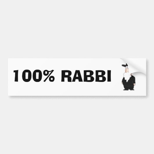 100% Rabbi-bumper sticker (Voorkant)