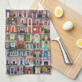 100 Rainbow Doors of Dublin Kitchen Towel Theedoek (Quarter Fold)