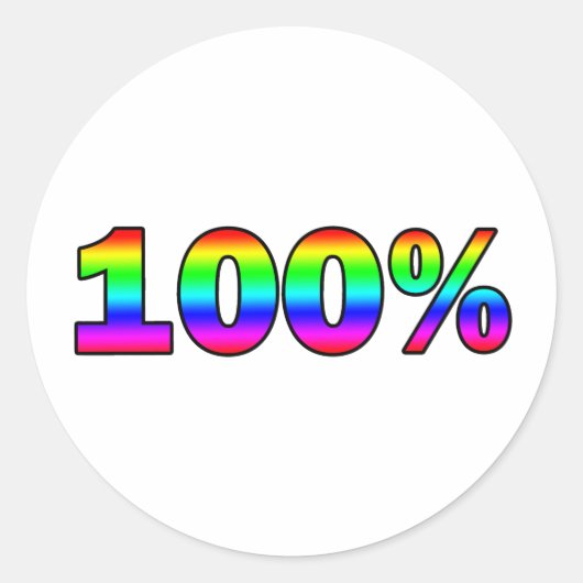 100% RONDE STICKER (Voorkant)