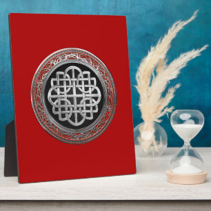 [100] Sacred Celtic Silver Knot Cross Fotoplaat