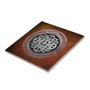 [100] Sacred Celtic Silver Knot Cross Tegeltje