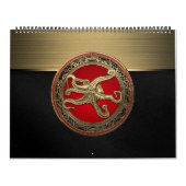 [100] Sacred Gold Octopus in Defensief Posture Kalender (Hoes)