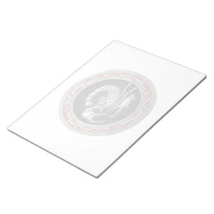 [100] Sacred Silver Scorpion op zwart Notitieblok