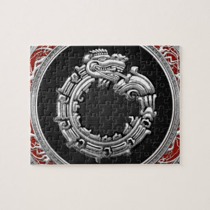 [100] Serpent God Quetzalcoatl [Zilver] Legpuzzel
