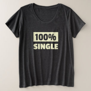 100% single grote maat t-shirt