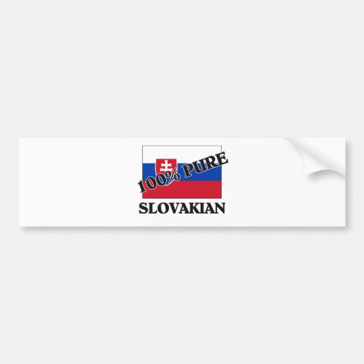 100 % SLOWAKIJE BUMPERSTICKER (Voorkant)