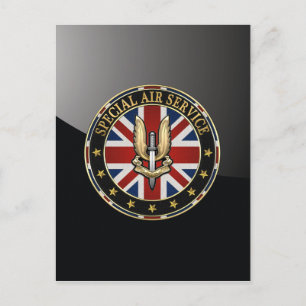 [100] Speciale Air Service (SAS)-badge [3D] Briefkaart
