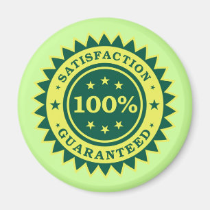 100% Sticker met garantie voor tevredenheid Magneet