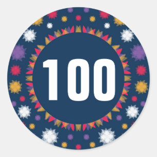 100 - Stickers ronds Numbers