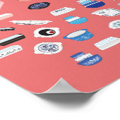 100 stuks Pyrex - Rood Poster (Hoek)