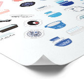 100 stuks Pyrex - wit/licht grijs Poster (Hoek)