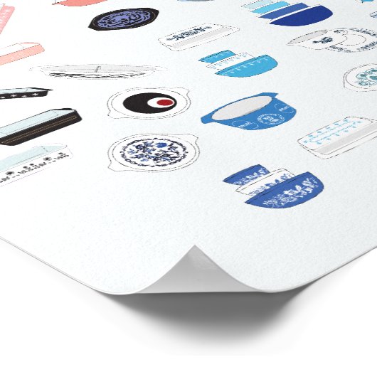 100 stuks Pyrex - wit/licht grijs Poster (Hoek)