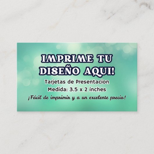 100 Tarjetas de Presentacion para negocio Visitekaartje (Voorkant)