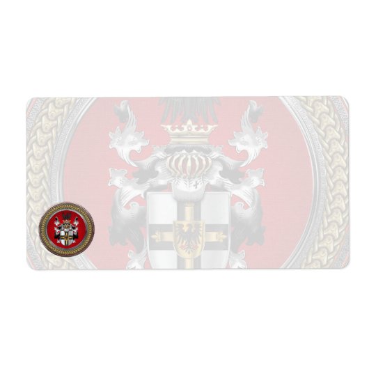 [100] Teutonische wapenschild Etiket (Voorkant)