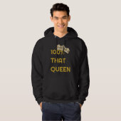 100 That Queen Cute Trendy Ladies Hoodie (Voorkant volledig)