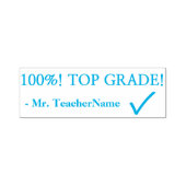 "100%! TOP GRADE!" Feedback Rubberstempel Zelfinktende Stempel (Design)