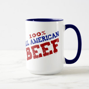 100% toutes les tasses de boeuf d'Ameican