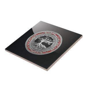 [100] Treasure Trove: Celtic Tree of Life [Silver] Tegeltje