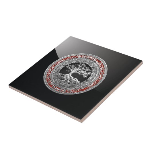 [100] Treasure Trove: Celtic Tree of Life [Silver] Tegeltje (Zijkant)