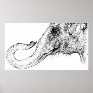 100% trouw van olifant door Inkspot Poster