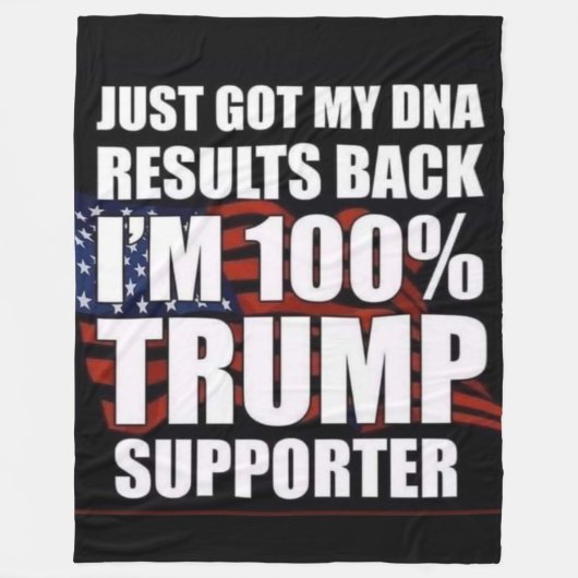 100% TRUMP SUPPORTER FLEECE DEKEN (Voorkant)