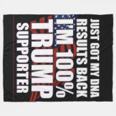 100% TRUMP SUPPORTER FLEECE DEKEN (Voorkant (Horizontaal))