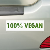 100% Vegan Bumpersticker (Op auto)