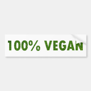 100% Vegan Bumpersticker
