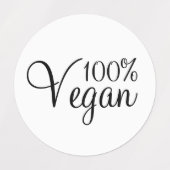 100% Vegan Labels (Design 2)