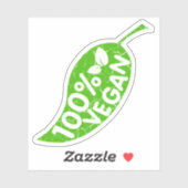100% Vegan, Sticker (Vel)