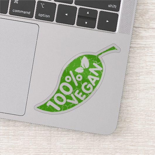 100% Vegan, Sticker (Detail)