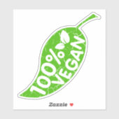 100% Vegan, Sticker (Vel)