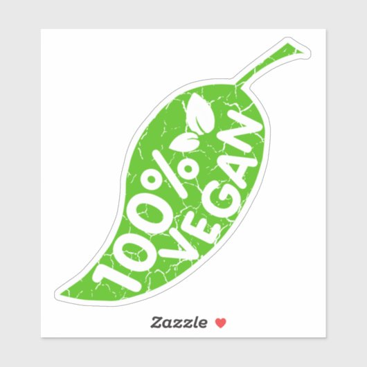 100% Vegan, Sticker (Vel)
