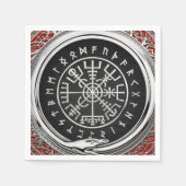 [100] Vegvisir - Viking Silver Magic Runass Servet (Voorkant)