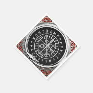 [100] Vegvisir - Viking Silver Magic Runass Servet
