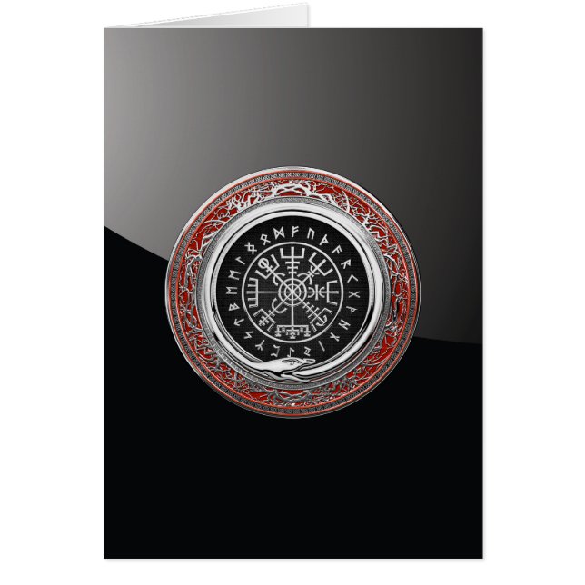 [100] Vegvisir - Viking Silver Magic Runic Compass (Devant)