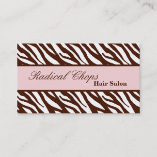 100 Visitekaartje geleend roze zebra Print Pattern