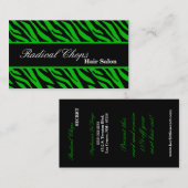 100 Visitekaartje Groen zwart Zebra Afdrukpatroon (Voorkant / Achterkant)