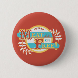100% Vleesvrije verkenner Ronde Button 5,7 Cm