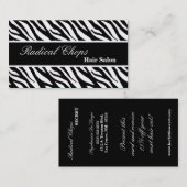 100 White Black Zebra Print Pattern Visitekaartje (Voorkant / Achterkant)