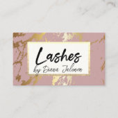 100 wimpers Afspraak Herinnering Roos Marmer Visitekaartje (Voorkant)