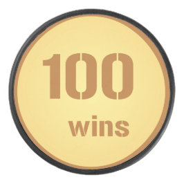 100 wins Hockey Puck