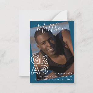 100 x Afstuderen bekendmaking FOTO Modern Notitiekaartje
