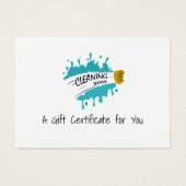 100 x Certificats cadeaux LOGO d'affaires NETTOYAG (Devant)