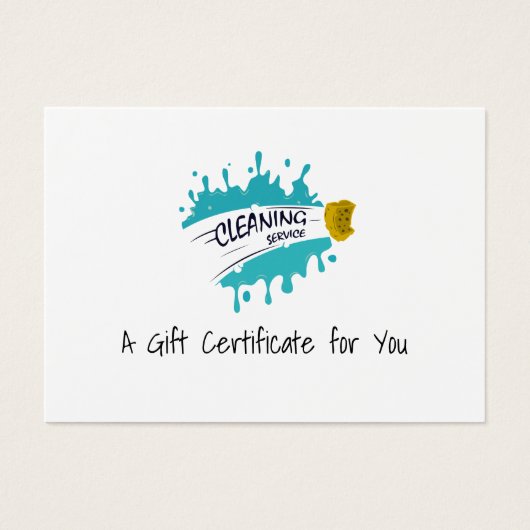 100 x Certificats cadeaux LOGO d'affaires NETTOYAG (Devant)