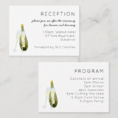 100 x Détails du boîtier Mariage Cartes d'itinérai (Devant / Derrière)