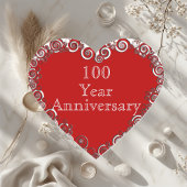 100 Year Anniversary Milestone Romantic Modern Hart Sticker