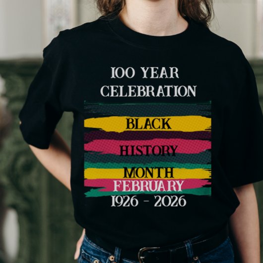 100 year celebration black history month 2026 t-shirt